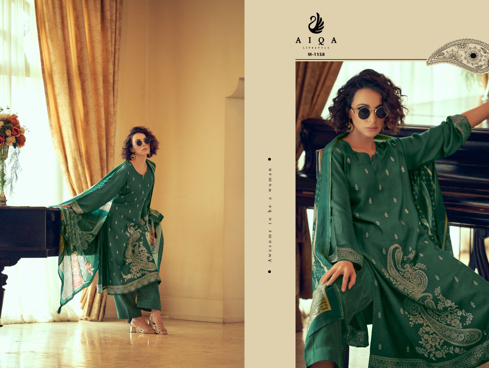 Nora By Aiqa Pashmina Salwar Kameez Suppliers In India 